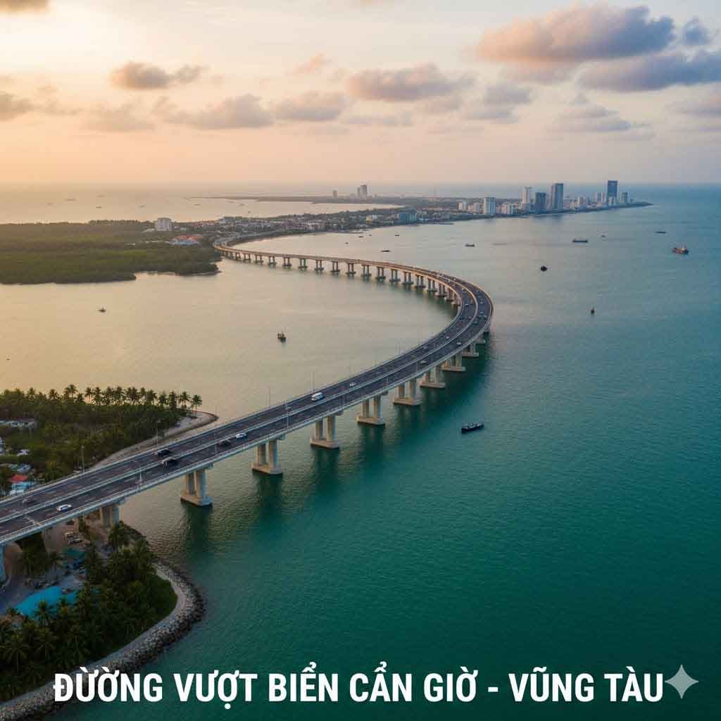 Ảnh minh hoạ đường vượt biển Cần Giờ - Vũng Tàu