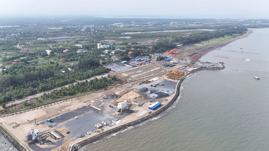 Hạ tầng ven biển Cần Giờ nhìn từ trên cao, khu vực phát triển đô thị mới